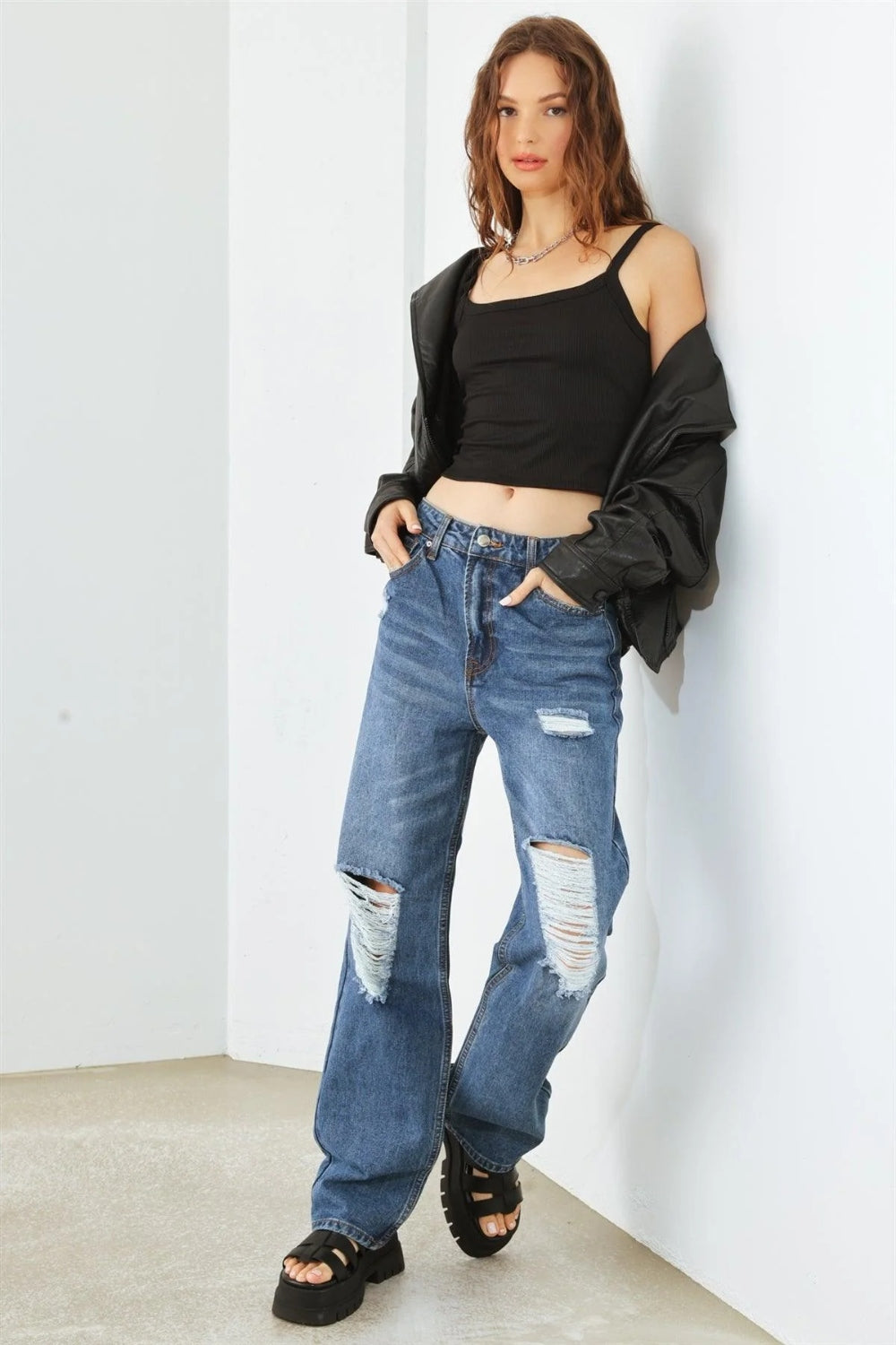 HAMMER COLLECTION Distressed High Waist Jeans